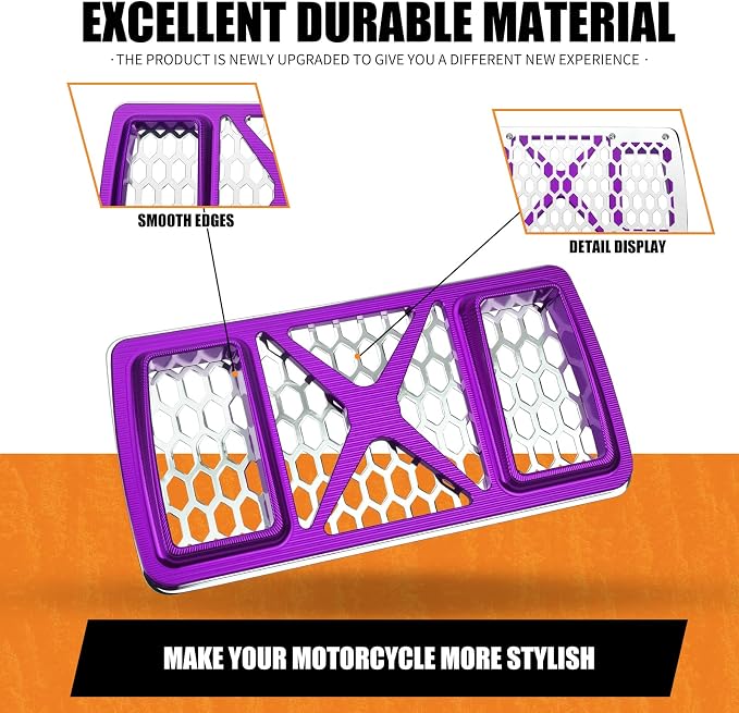 Radiator Guard Grille Oil Cooler Cover Fit For Harley Touring Road King Street Glide Electra Glide Ultra Limited 2023.5-2025 Purple