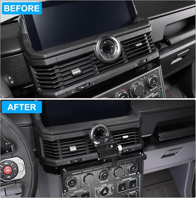 Compatible with INEOS Grenadier 2020-2024 Car Phone Mount and Walkie Talkie Mount Stand Set, Centre Console Multifunctional Track Mobile Phone Holder Expansion Platform (Style D)