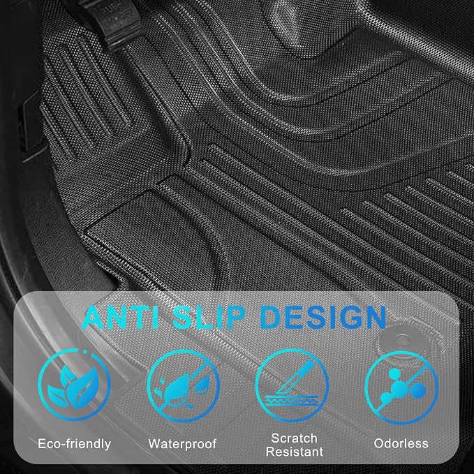 Seat Covers & Floor Mats Fit for Ford F150 2015-2025 2026 5 Seat Full Set Faux Leather Truck Seat Covers Custom Fit Rubber All Weather Floor Liners (Black)