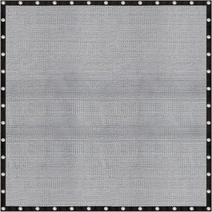 Cool Area 60-70% Shade Cloth 20x20FT Heavy Duty Knitted Mesh Tarp with Grommets Mesh Screen for Patio Canopy Garden Porch Greenhouse Pools Dog Kennel Black