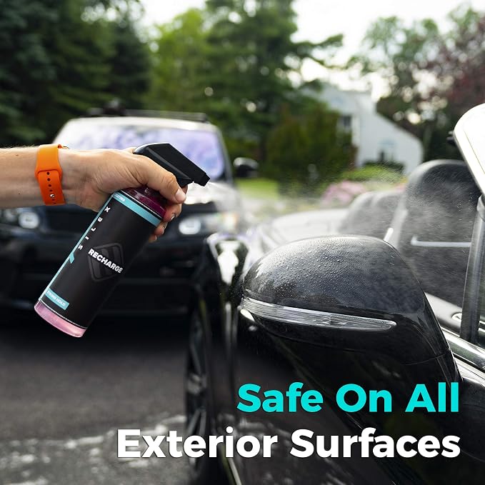 Recharge Ceramic Coating Spray (8oz) | Ultra-Hydrophobic Car Ceramic Detail Spray | Replaces Wax & Sealants | DIY-Friendly Protection for Cars, Trucks & SUVs | 6 Months of Protection