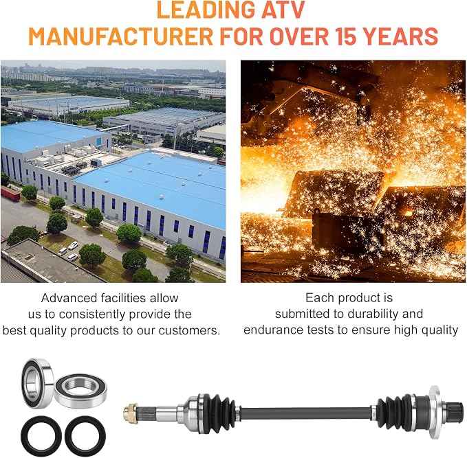 Rear Right CV Axle Shaft for Yamaha Rhino 450 660 2006 2007 2008 2009 5UG-F530U-20-00, 5UG-F530W-02-00, 5UG-F53B0-21-00 ATV Axles & Wheel Bearings
