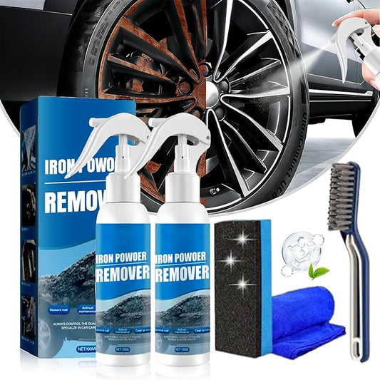 Multi-Functional Quick-Acting Rust Removal Spray, 2026 New 100ml Multipurpose Iron Powder Remover Spray for Car, Fast-Acting Formula & Easy Sprays Application for Metal, Bikes, Tools (100ML*2PCS)