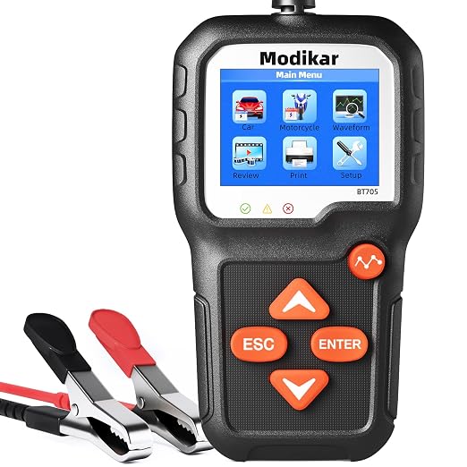 6V 12V Car Battery Tester, 100-2000 CCA Alternator Tester, BT705 | Automotive Battery Load Tester, Digital Battery Checker for Car SUV Motorcycle Golf Carts Lawn Mower Marine RV and Truck