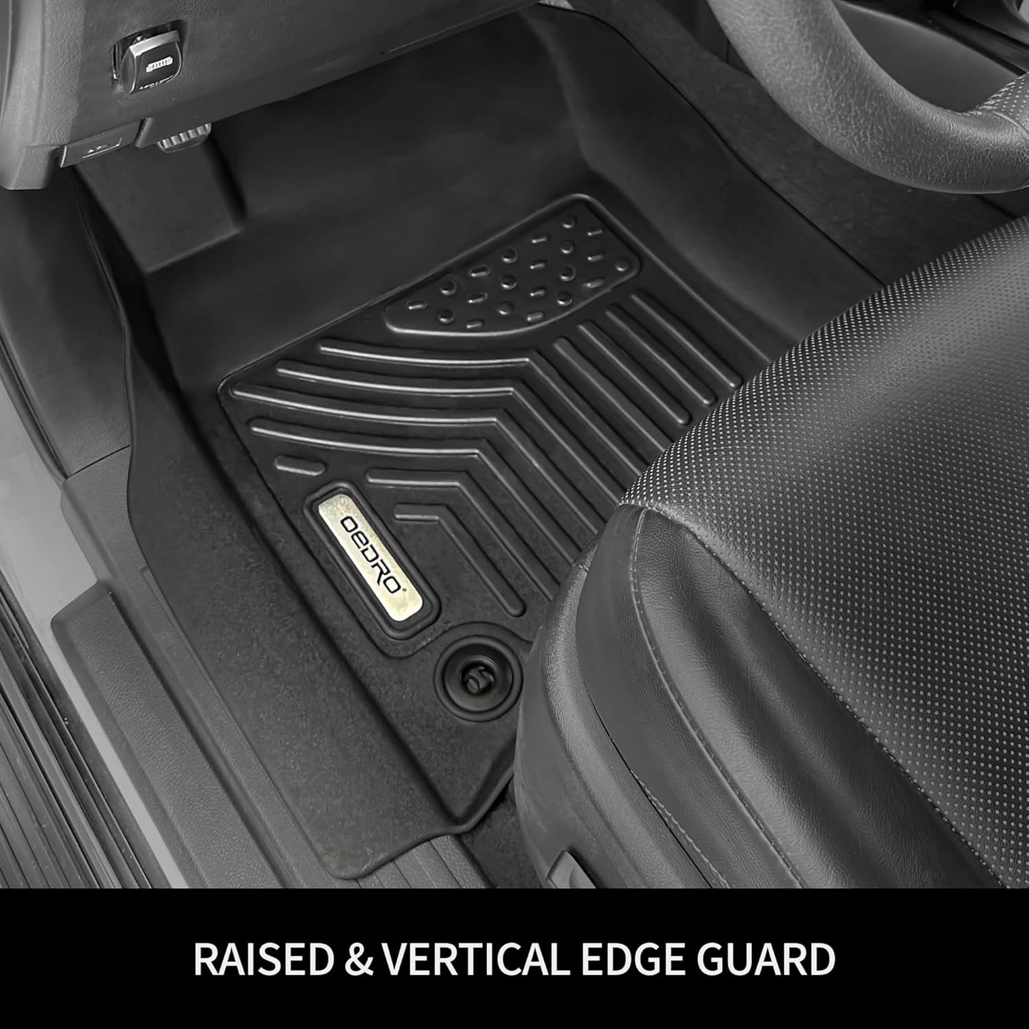 OEDRO Floor Mats&Cargo Liner Fit for Toyota 4Runner 2013-2024(Only 5 Seater, Not Fit 7 Seats) Custom Fit TPE All Weather Floor Liner, 1st & 2nd Row Full Set Car Liners, Black