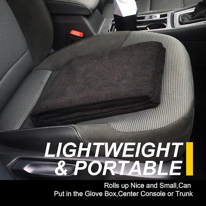 Back Seat Cover for Car Trucks Van SUV,Waterproof Rear Bench Towel Seat Covers for Dogs and Kids,Automotive Backseat Protector (Black)