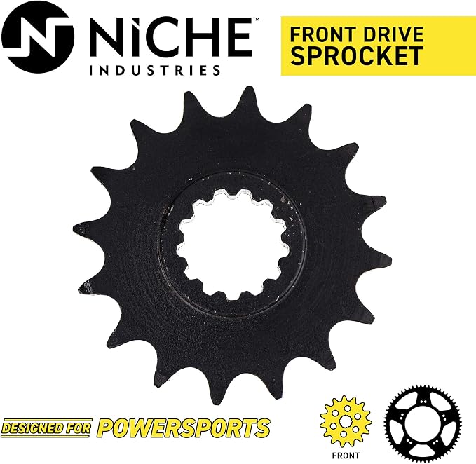 NICHE Drive Sprocket Chain Combo for Honda CBR600RR Front 16 Rear 43 Tooth 525VM-X X-Ring 112 Links