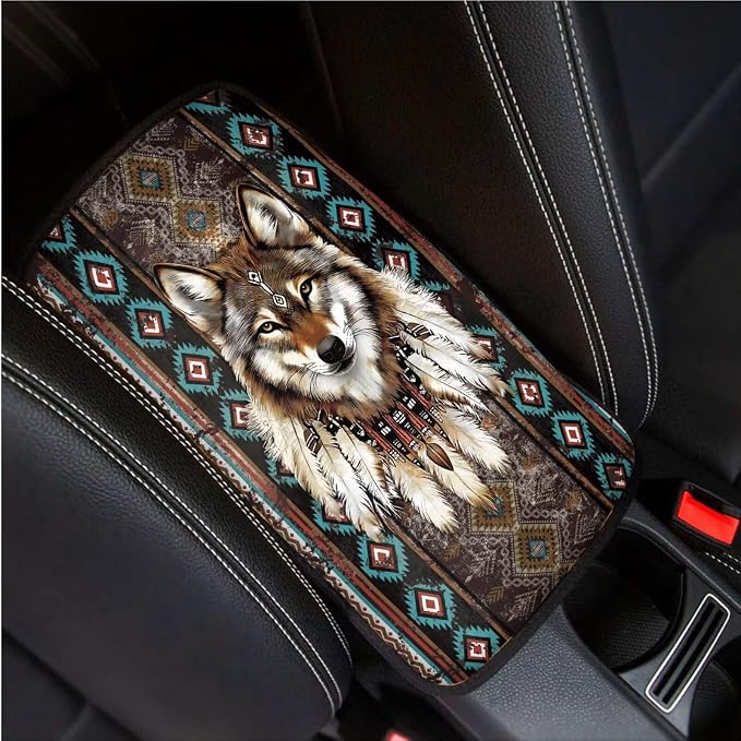 BIGCARJOB 12 Pieces Dream Catcher Car Seat Cover Set Universal Steering Wheel Covers,Armrest Pads,Auto Seat Protector Full Set,Fit Most Vehicle,Cars,Sedan
