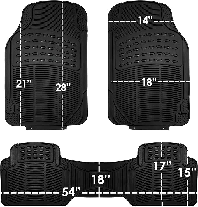 FH Group FB065115 + F11306 Classic Khaki Seat Covers (Beige) Full Set – Universal Fit for Cars Trucks & SUVs