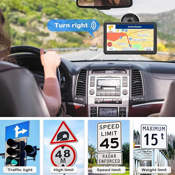 OHREX S7 GPS Navigator for Car, 7 inch, with US Canada Mexico 2026 Maps, Free Lifetime Updates, GPS Navigation System for Truck, Semi Truck, RV, Trucker, Commercial Drivers