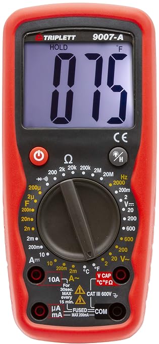 Triplett 9007A High Performance 2000 Count Digital Multimeter with Certificate of Calibration to NIST