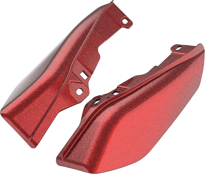Color - Matched Mid Frame Air Deflectors Heat Shield, Perfectly Fit for Harley Touring Models 2009-2026 Hard Candy Hot Rod Red Flake