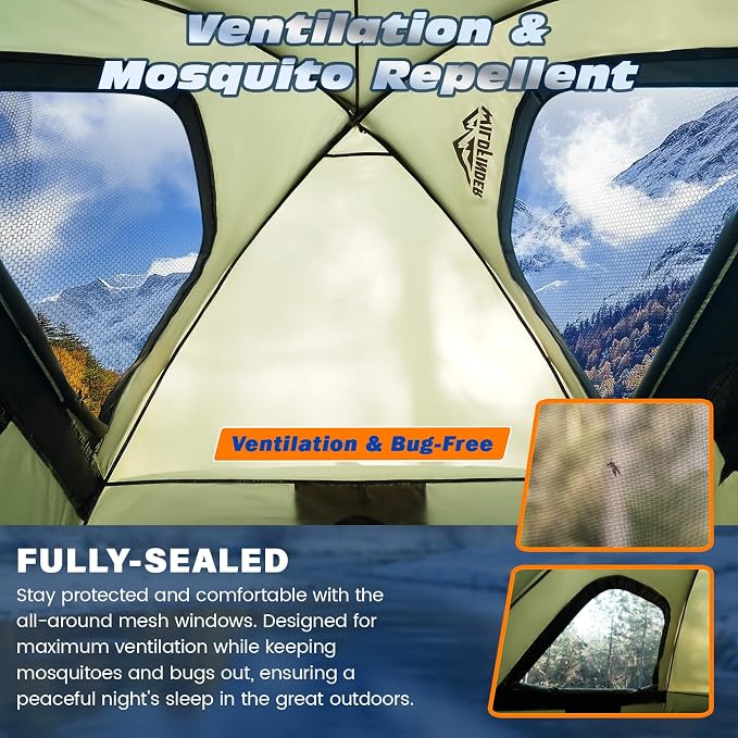 Truck Bed Tent, Waterproof PU3000mm Pickup Truck Tent for Camping Bed, 2-3 Person Sleeping Truck Tent, Portable for Car Camping