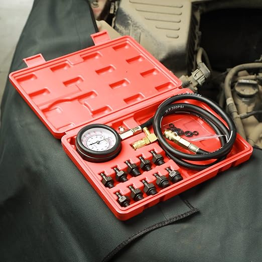 Oil Pressure Tester Tool, Oil Pressure Gauge kit, 0-140 PSI PressureTestDiagnostic Tools, Engine Oil Pressure Tester Tool kit, for car Truck