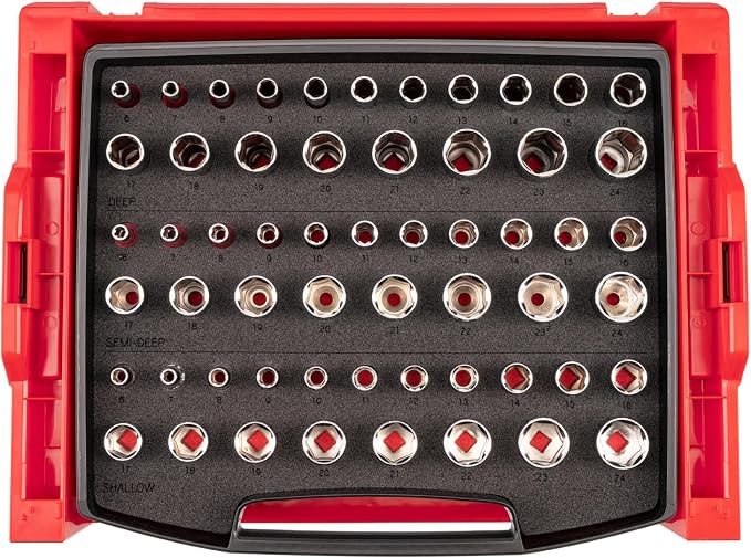 TEKTON 3/8 Inch Drive 6-Point Socket Set, 57-Piece | SHD91700