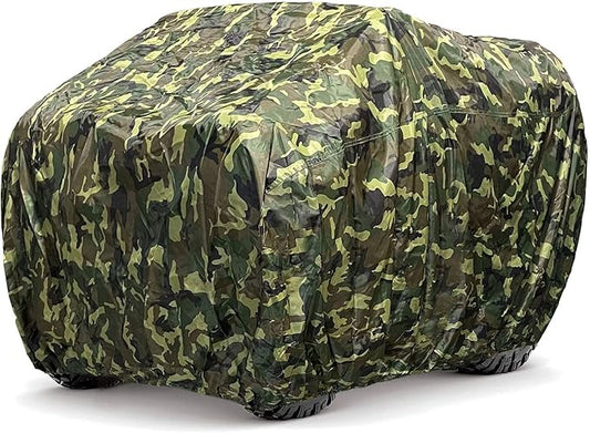 EliteShield Lightweight ATV Cover, Weatherproof Quad Cover, Water and Wind Resistant Four Wheeler Cover for Polaris Kawasaki Yamaha Suzuki Honda Arctic Cat Can-Am, Camo Color fits up to 86" Long