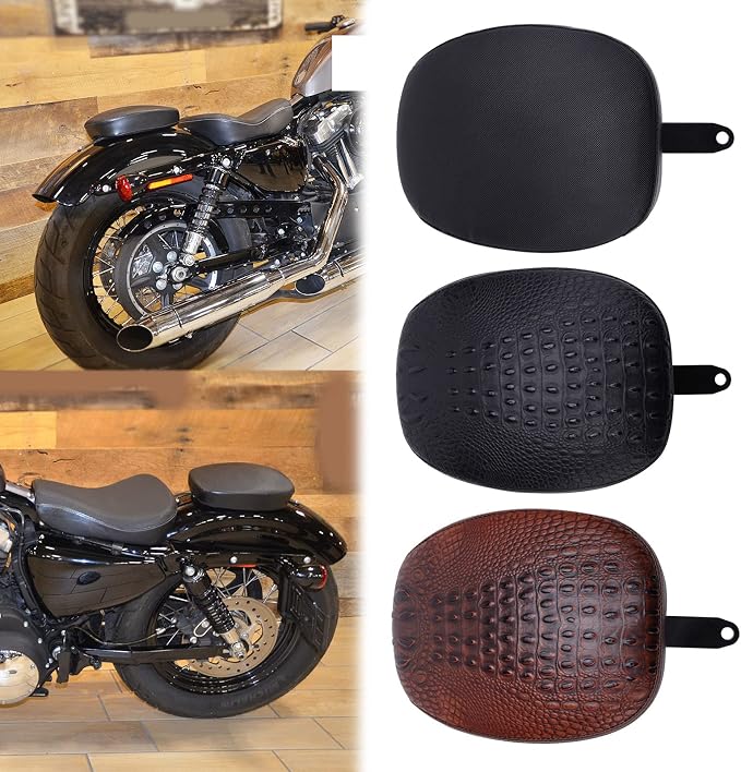 Motorcycle Rear Seat Passenger Pillion Pad Seat Cushion Compatible with Harley Sportster XL1200 883 72 48 2010-2015