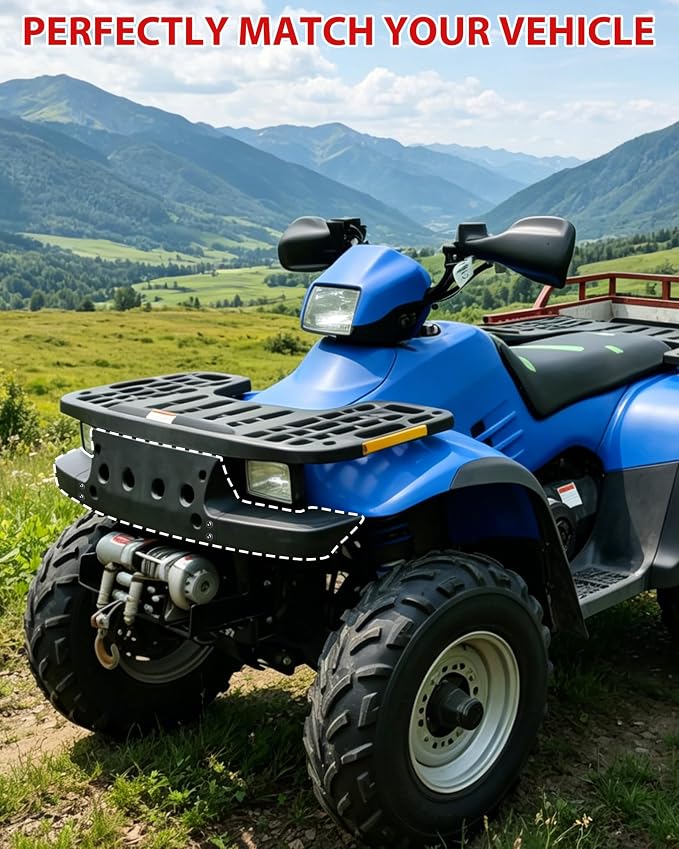 SAUTVS Front Fascia Plastic Front Body Bumper Grill for Polaris Sportsman 500 Xplorer Magnum 500 1995-2008 Accessories, Replace #5432155-070