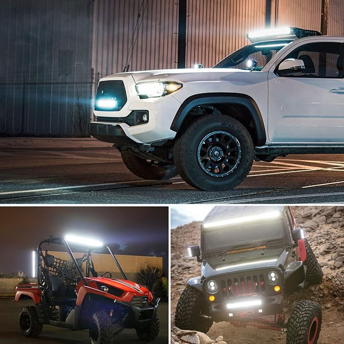Nilight LED Light Bar 26Inch 540W 50000LM Flood Spot Combo Triple Row Driving Lamp Roof Bumper Off Road LED Work Lights Pods for Van Camper Wagon Car Pickup Golf Cart ATV UTV SUV Truck Boat 4x4