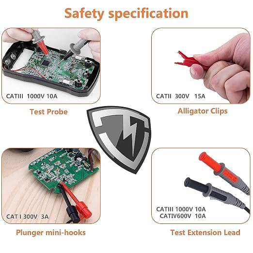 KAIWEETS Smart Multimeter KM602 & Soft Silicone Electrician Test Leads Kit