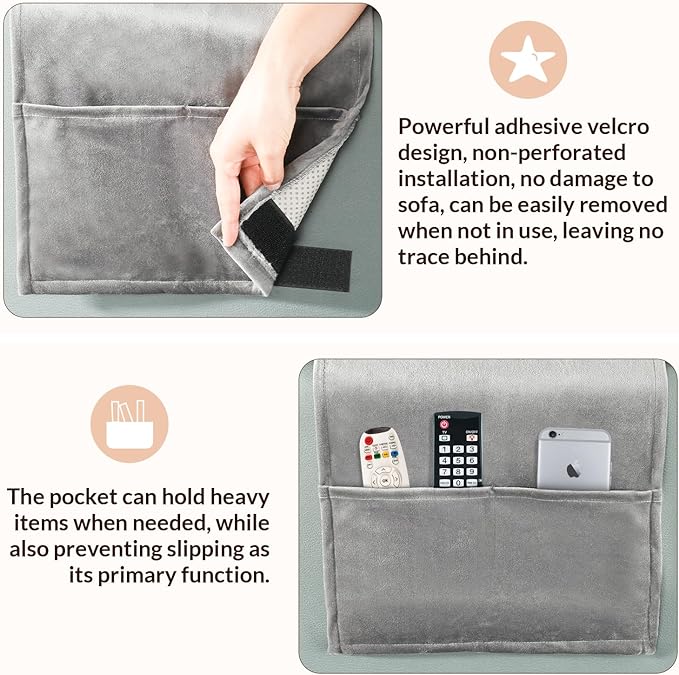 Head Recliner Pillow Adjustable Shredded Memory Foam Headrest Pillows for Recliner Chairs,Non-Slip Velvet Cushion for Pain Relief Neck Support Pillow for Travel Home Sofa Armchair with Zipper Cover