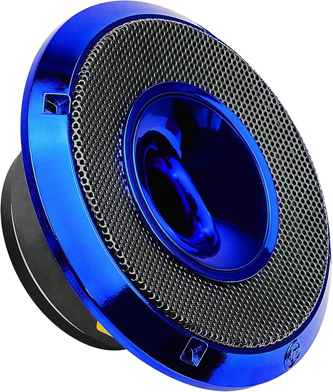 Audiopipe 6.5" Compression Horn Mid-Range Loudspeaker (APMB-628GH-BLU), 300W, Built-in Compression Horn Driver, Flat Steel Basket, 2-Way Coaxial, KSV Voice Coil, Grill, Sleek Candy Blue