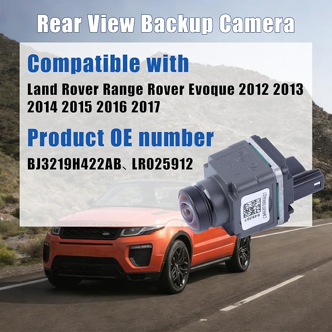 No. BJ32-19H422-AB Rear View Backup Reverse Parking Camera/Rear View Camera | Compatible with Land Rover Range Rover Evoque 2012-2017, Parking Reversing Assist, BJ32-19H422-AB