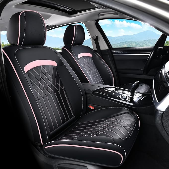 FLORICH Leather Seat Covers, Car Seat Covers Full Set, Car Seat Protector Waterproof, Front and Rear Seat Covers for Cars, Automotive Seat Covers Universal Fit for Most Cars SUV