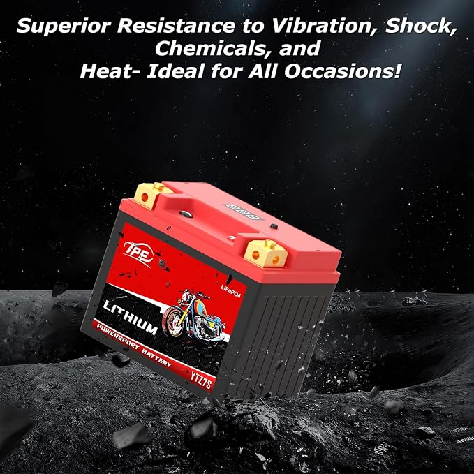 TPE Lithium YTZ7S-BS 12V 4AH 380CCA Motorcycle Battery Powersport Battery for ATV, Jet Ski, Scooter, PWC & More