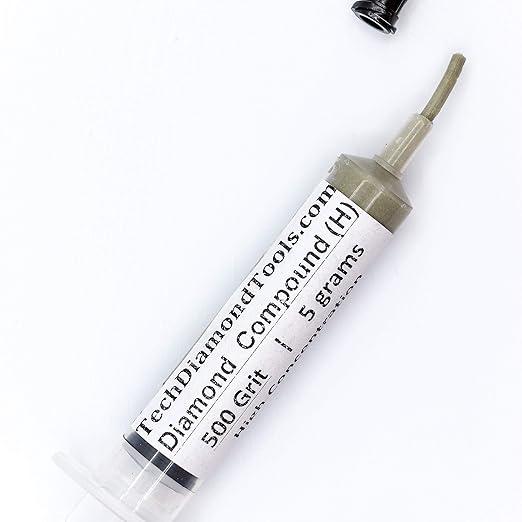 TechDiamondTools Diamond Polishing Compound Kit of 5 Lapping Paste USA Made 400 500 600 800 1050 Grit Lapidary Paste for Rock Glass Metal Jewelry Resin Marble with High Concentration of Diamond Powder
