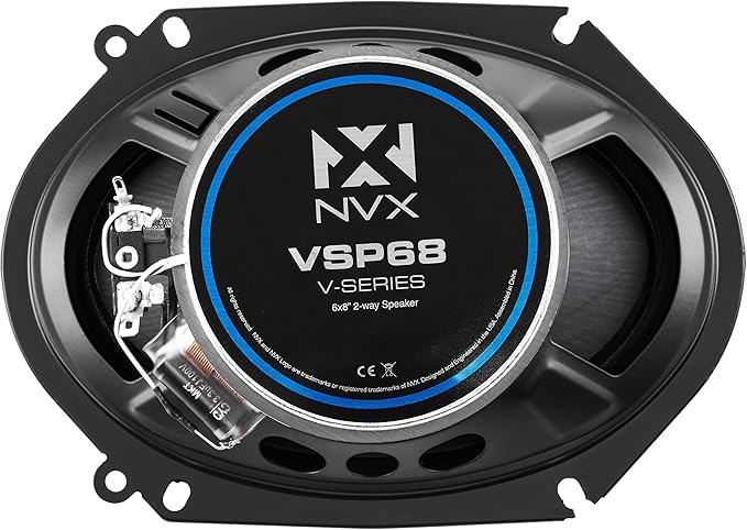 NVX VSP68 600W Peak (200W RMS) 6x8 V-Series 2-Way Coaxial Speakers with 25mm Silk Dome Tweeters