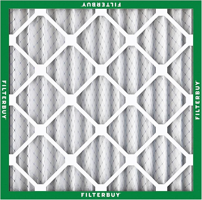 Filterbuy 20x20x2 Air Filter MERV 8 Essential Dust & Allergy Defense (1-Pack), Electrostatic Pleated HVAC AC Furnace Filters Replacement (Actual Size: 19.50 x 19.50 x 1.75)