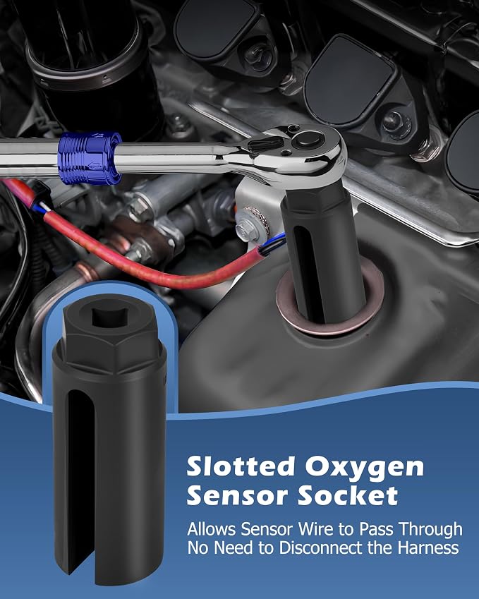 DAYUAN 21pcs Oxygen Sensor Socket Set Bundle with 10Pcs Oxygen Sensor Socket Set Sensor Oil Pressure Sending Unit Removal Kit