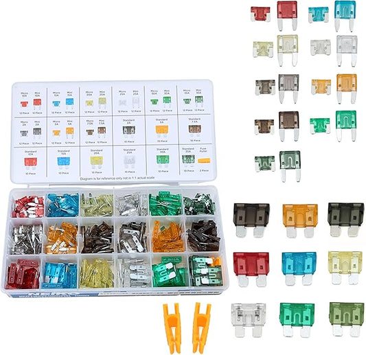 NEIKO 50505A Car Fuse Master Assortment Set, 306pc, Fast Acting, Auto Fuses Kit, Standard, Micro & Mini Sizes, 2A, 5A, 10A, 15A, 20A, 30A, and 35 Amp, Marine Boat, Automotive, RV, Car Fuse Kit