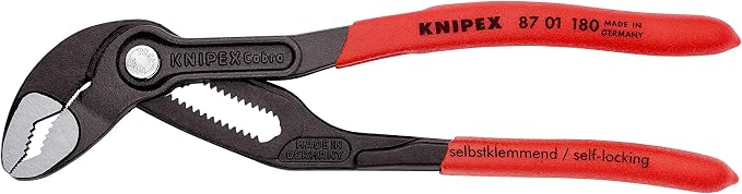KNIPEX Pliers Wrench (8601250) 10-Inch and KNIPEX 8701180 7-1/4-Inch Cobra Pliers