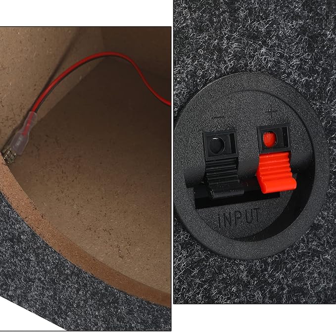 BBTO 2 Pcs Angled Style Car Audio Speaker Box 6x9 Speaker Boxes Car Audio Enclosures Sturdy Constructed Truck Speaker Box for Home Vehicle Subwoofer Sound Supplies(8.25 x 5 x 12 Inch)