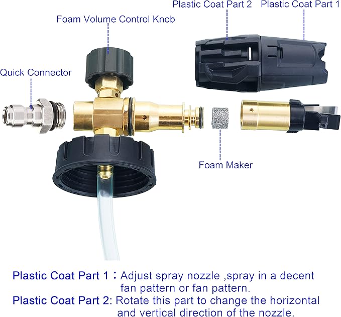 Tool Daily Foam Cannon, Dual Lance Pressure Washer Wand for Foam Cannon