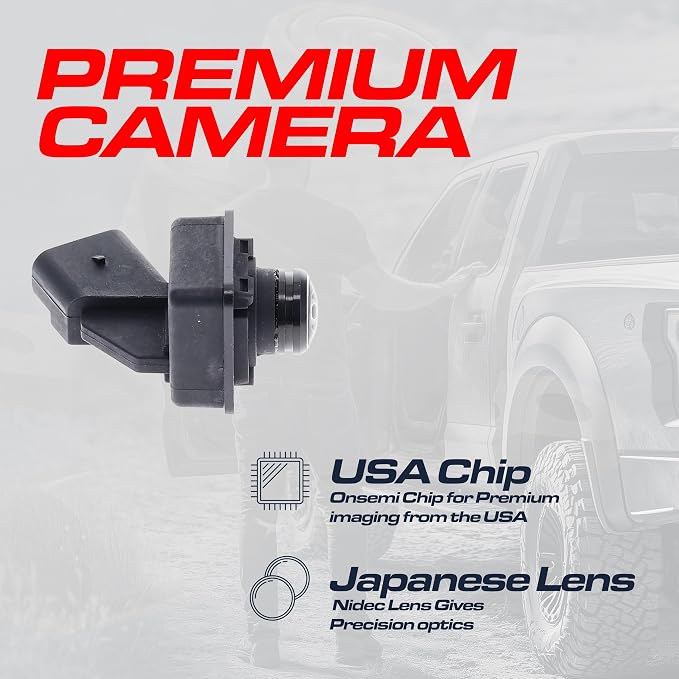 Master Tailgaters Replacement for Ford F150 Crew/Extended Cab (15-20), F150 Raptor (17-20) / Lincoln MKX (16-18), Nautilus (19-23) Left Side View Backup Camera OE Part # FL3Z-19G490-AA, FL3Z-19G490-A