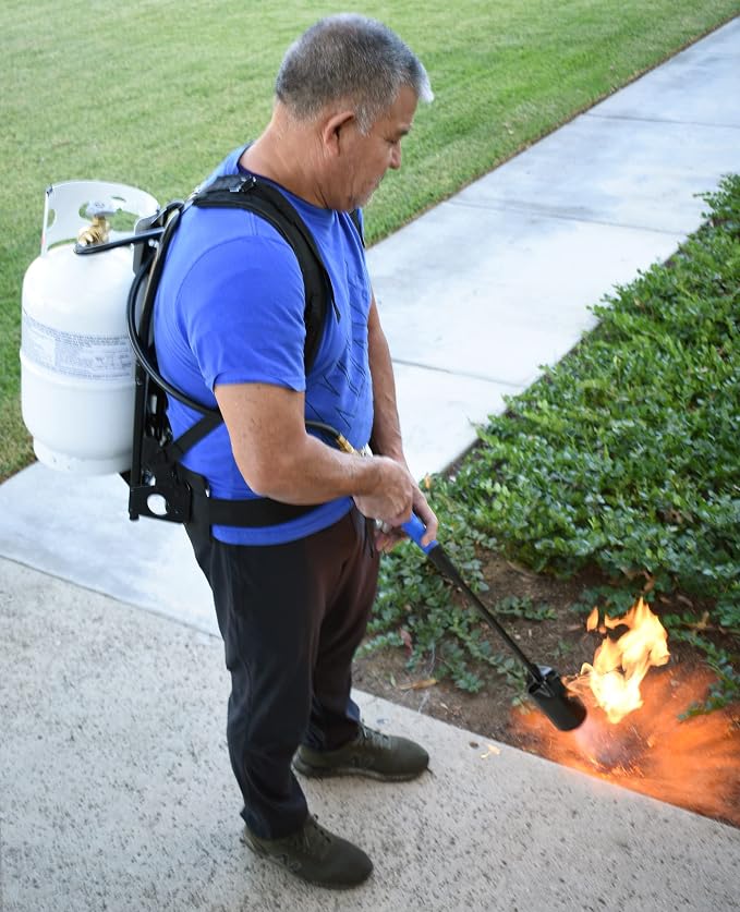 Flame King Propane Tank Alice Frame Backpack Carrier for 10LB Cylinder and Weed Torch