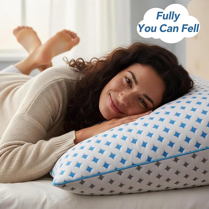 Memory Foam Pillow – Adjustable Loft Cooling Pillow King Size 1 Pack for Sleeping, Firm, Supportive, and Breathable Design for Hot, Side, Back, and Stomach Sleepers