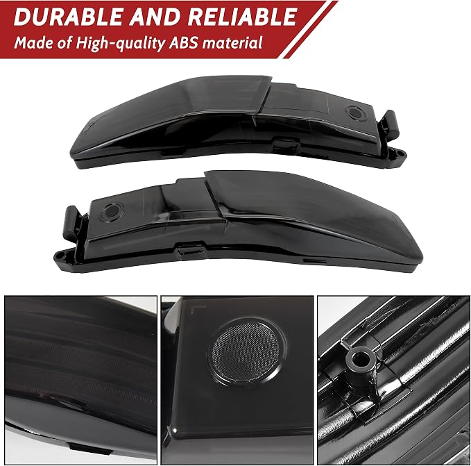 SAUTVS Front Fender LED Lights for Can Am Ryker, Smoked Black Fender Lights Wheel Lights Fender Reflectors with LED Turn Signals & Running Lights for the Can-Am Ryker 2019-2024 Accessories (2PCS)