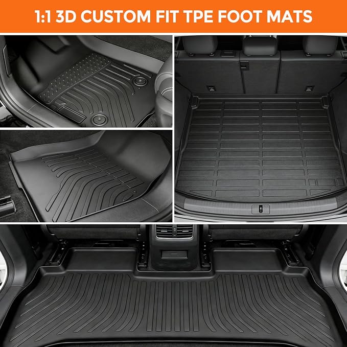 Floor Mats for Chevrolet Chevy Trailblazer FWD 2021-2026 (Only Fit for Cargo in Upper Deck Position, Not for AWD), Heavy Duty TPE All Weather Protection Waterproof Non-Slip (Floor Mats & Cargo Liner)