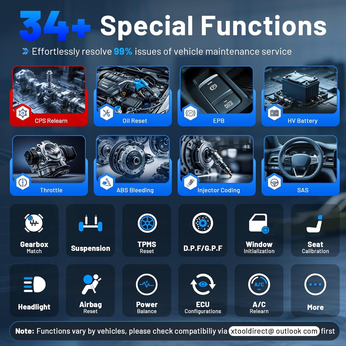 XTOOL InPlus IP616 V2.0 OBD2 Scanner Diagnostic Tool, Lifetime Update Scan Tool, 34+ Services, ECU Configuration, CAN FD & DoIP, All Systems Scanner for Car, Crank Sensor Relearn, ABS Bleed, Auto VIN