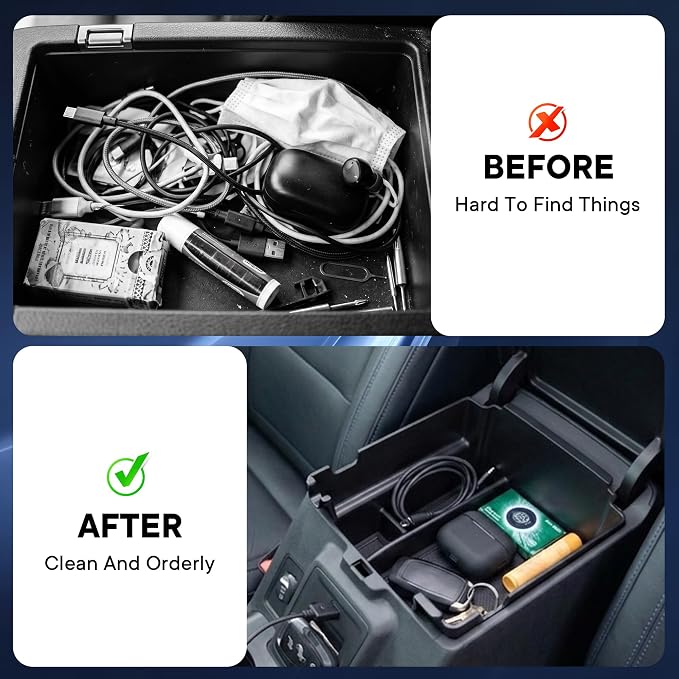 Center Console Organizer Fit for Ford Bronco 2025-2026 | Fit for 4-Door, armrest storage box, car console organizer, interior accessories