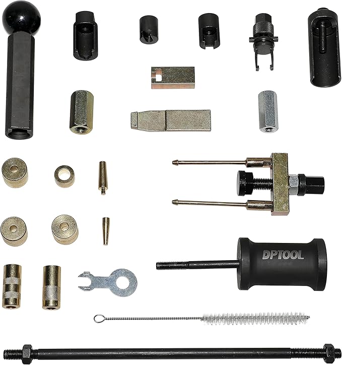 Fuel Injector Removal Puller Kit Injector Seal Install Tool Compatible with Volkswagen TDi 4 Cyl 8V 16V Diesel Replacement for Audi VW 1.2 1.4 1.6 1.8 2.0 2.7 3.0 3.2 3.6 V6 4.2 V8 FSI Petrol