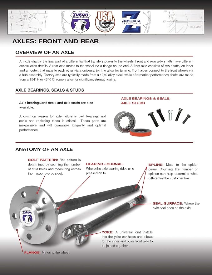 Yukon Rear Axle Bearing and Seal Kit