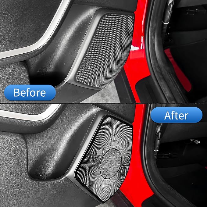 4PCS Speaker Grille Covers Compatible with Kia Soul 2020-2026 Accessories (Glossy Black)