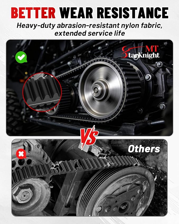 StarknightMT X3 Drive Belt Compatible With Can-Am Maverick X3 & X3 MAX 2017-2025, CVT Belt OEM Replacement 422280652 422280651 422280654, Heavy Duty Aramid EPDM Rubber