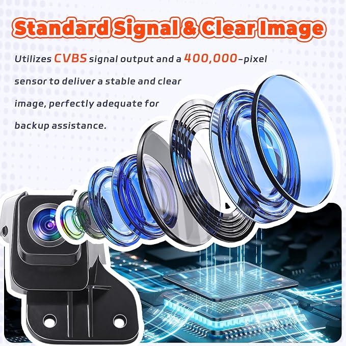 Backup Camera, High-Definition 120° View IP68 Waterproof Rear View Camera Fit for Chevy Silverado & GMC Sierra 1500, 2500, 3500 2007-2014, Replaces OE 20837341 20986601 23146157