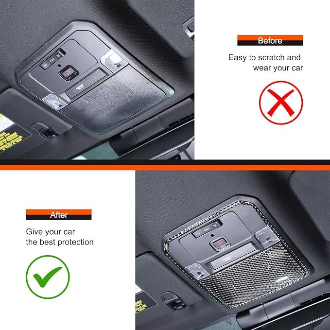 Daeiclru Front Reading Light Trim Panel Cover Compatible with Toyota Tacoma 2024 2025, Roof Reading Light Lamp Trim Cover Interior Decorative Accessories (Black)